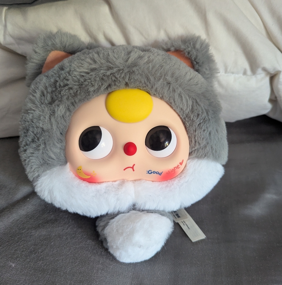 Baby Three Cat Bag Grey Tabby